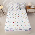 thumbnail image 4 of Metsweet Floral Unicorn Zipper Full Size Comforter Sets with Fitted Sheet and 2 Pillowcases, Flower Magical Horse Zipper Bedding Set, Pink Blue Purple,4pcs, 4 of 6