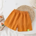 thumbnail image 6 of Yindaity Shorts Toddler Boy Boy's Summer Print Shorts Casual Kids Drawstring High Waisted Graphic Shorts with Pocket(Orange,5-6 Years), 6 of 6