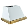 thumbnail image 4 of Forno Vittorio 36-Inch Wall Mount Range Hood, White with Antique Brass Trim, 424 CFM Airflow, Dishwasher-Safe Baffle Filters, Remote Control, 3-Speed Fan, Bright LED Lighting., 4 of 5