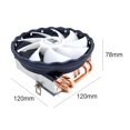 thumbnail image 4 of Enfriador De Cpu SNOWMAN 120mm CPU Cooler Radiador Fan 4 Heat Pipes PWM 3 Pin (Sin luz), 4 of 8
