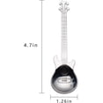 thumbnail image 2 of Cucharas de café con forma de guitarra WEIHJMXG Cucharillas de acero inoxidable 18/10 plateado, 2 of 5