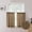 Brown, variant on Short Linen Tier Curtains Rod Pocket Semi Sheer Half Kitchen Curtains Burlap Light Filtering Thick Linen Drapes for Bathroom, 30x24 inches, Set of 2 Panels, Black