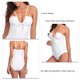 thumbnail image 5 of Traje de baño de una pieza con cuello en V, Color puro, espalda descubierta, correa transpirable, traje de baño para mujer para playa, piscina, Spa y baño, 5 of 6