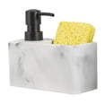 thumbnail image 3 of Dispensador de jabón Sunnimix con soporte de esponja líquido blanco 14 cm x 7 cm x 13 cm, 3 of 8