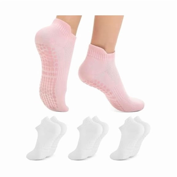 Eryueer Grip Pilates Socks, Yoga Socks with Grips for Women Non Slip