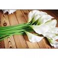 thumbnail image 4 of Ramo de flores artificiales, tacto realista, flores para ramos de boda, hogar, hotel, jardín, Tela, blanco, 6PCS, 4 of 5