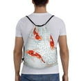 thumbnail image 2 of Kdxio Koi Fish Corals,Spring Summer Print Drawstring Backpack Bag,Waterproof Draw String Back Sack, Gym Drawstring Bags Swim Bag For Unisex, 2 of 9