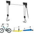 thumbnail image 2 of Graflsoa Heavy-Duty Ceiling Bike Hoist with Rubber-Coated Hooks, 60kg Capacity, Includes 15m Rope and Kayak Straps for Secure Overhead Storage, 2 of 6