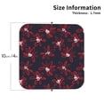 thumbnail image 2 of Leather Coasters with Heat-resistant for Drinks, Red Navy Floral Cup Coasters Cup Pad Mat for Tabletop Protection, Coffee Table, Office Desk and Housewarming Gift, 2 of 5