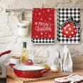 thumbnail image 6 of Christmas Kitchen Dish Towel 18 x 26 Inch Plaid Xmas Ball Snowflake Dishcloth Merry Christmas Decorative Hand Drying Tea Towel for Xmas Winter Kitchen Cooking Baking Bathroom, 2Pcs, 6 of 6