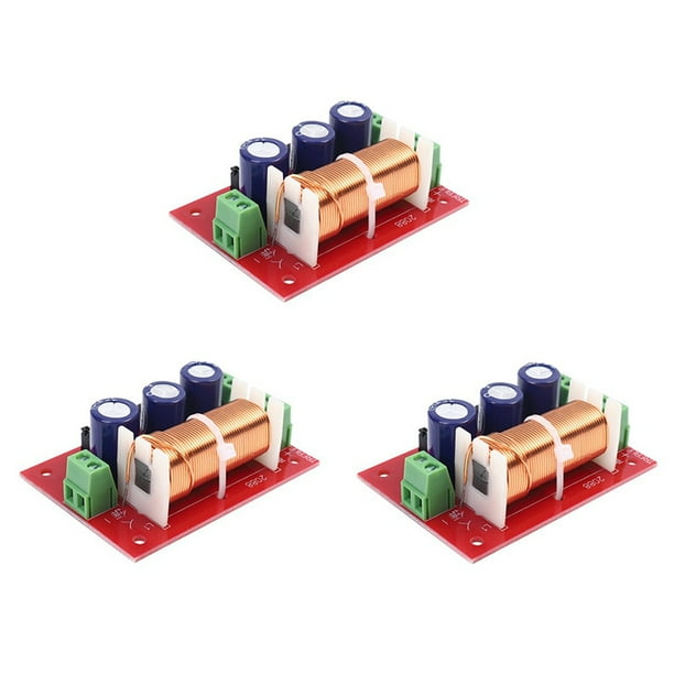 3Pcs 400W Speaker Crossover 2 Way Audio Adjustment Tweeter Bass Filter