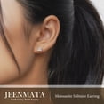 thumbnail image 5 of JeenMata 0.5 Carat Princess Cut Moissanite 4 Prong Solitaire Stud Earrings in 18k Rose Gold Plating for Women, 5 of 11