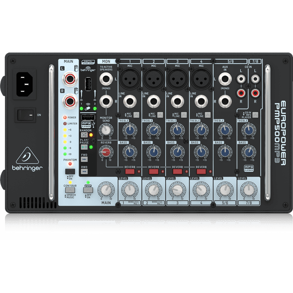 Mezcladora Behringer PMP500MP3 8 Canales Reproductor Mp3 PMP500MP3