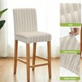 thumbnail image 4 of Boho Leaves Bar Stool Covers - Stretch Dining Chair Covers Set of 4, Retro Beige Abstract Modern Stripes Bar Chair Cover Removable Counter Stool Pub Chairs Slipcovers Protectors for Kitchen/Cafe, 4 of 9