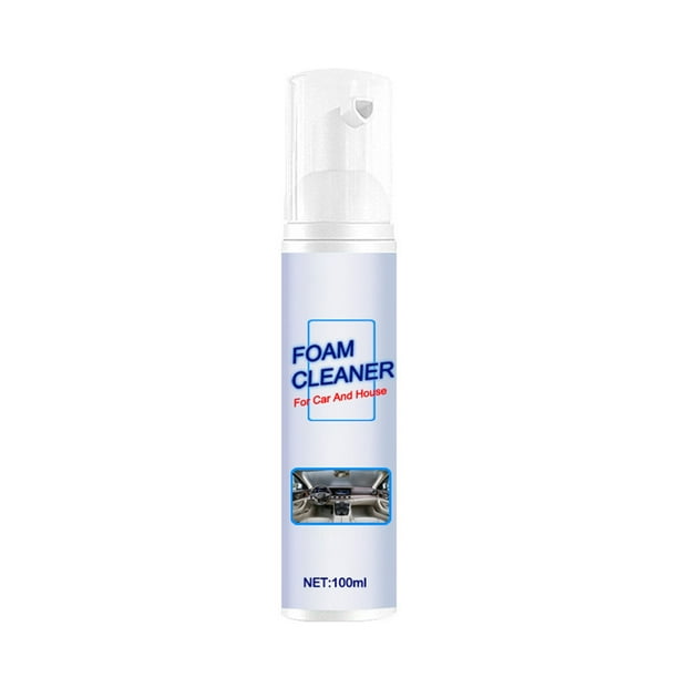 Limpiador de Espuma para Interior de Automóvil | Spray de Limpieza Automotriz Multifuncional | 30/60/100ml | Aplicación en Seco | Elimina Manchas y Olores | Seguro para Volante y Asientos | Agente