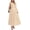 Apricot, variant on Spring Dresses for Women 2026 Casual Long Sleeve V Neck Elastic Waist Lightweight Maxi Wedding Guest Dress Pockets