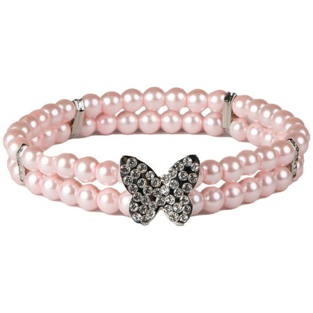 UPC: 0886440700171 | Doggy Parton Dog Collar Butterfly Dog Fashion Collar Neck Piece Pink Medium