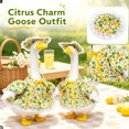 thumbnail image 6 of Porch Goose Outfits, Lemon Print Lawn Goose Statue Clothes, Yard Gooses Costume Dress Hat Outfit for 23" Statue Patio Garden Decoration, 6 of 6