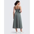 thumbnail image 3 of Vestido CRZ YOGA Maxi Fluido Sin Mangas con Relleno Gris Salvia M, 3 of 6