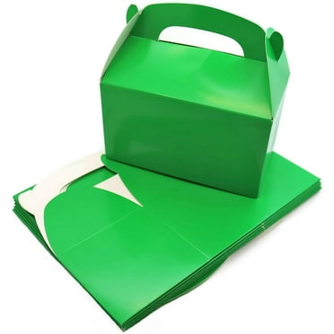 Green Treat Favor Boxes (12 Pack) Paper. Great Gift Box Container for Candy, Lolipops, Suckers ect, Birthday Party.