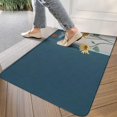 thumbnail image 3 of Retro Door Mat, 17 X 30 Inch Sunflower and Blue Welcome Doormat Decorative Home Floor Mat, Non Slip Rubber Back and Strong Water Absorption for Outdoor Indoor Entrance Decor, 3 of 6