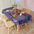 thumbnail image 3 of Rectangle Waterproof Tablecloth 60×102 Inch, Gypsy Bohemian Style Art Pattern Reusable Indoor/Outdoor Durable Table Cover for Party Kitchen Dinner Room Decor, 3 of 6