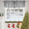 thumbnail image 4 of Grey Snowflakes Valances for Windows, 54 x 18in, Winter Xmas Gray White Nature Snow Scene Rod Pocket Kitchen Valance Curtain Light Filtering Window Treatments for Living Room Bedroom, 1 Panel, 4 of 7