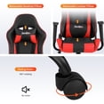 thumbnail image 6 of BestOffice Ergonomic Gaming Chair, Lumbar Support, Swivel Rolling for Men, Women(Red), 6 of 7