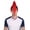 Red & Black, variant on HPO Adult Men's Color Styles Mohawk Punk Rock Spiky Wig Straight Spiked Halloween Fancy Hair