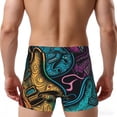 thumbnail image 3 of Men's Boxer Briefs Comfortable Breathable Underwear, Electric Guitars Rock Music Colorful, 3 of 7