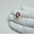 thumbnail image 2 of Natural Purple Amethyst Ring, Pear Cut Amethyst Ring, 925 Sterling Silver Gold Plated Ring, amethyst ring, Wedding Ring, Ring for gift, hand made ring, 2 of 3
