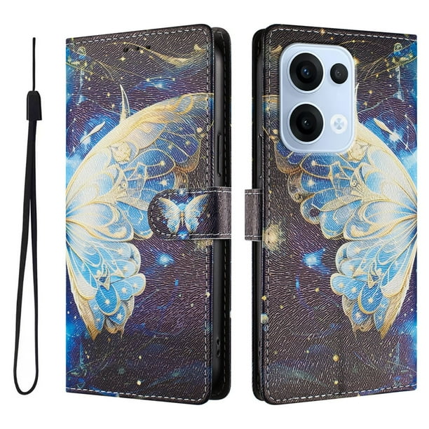 FOXDOCK Funda Tipo Cartera para OPPO Reno 13 5G con Soporte y Correa – Diseño de Patrones Lindos
