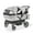 Gray/Black, variant on Larktale Caravan Coupe Quad Stroller Reclining 4-Seat Wagon, Gray/Green