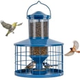 thumbnail image 1 of Comedero para pájaros Mosloly de metal, a prueba de ardillas, 1,3 kg, azul, 1 of 8