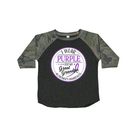 

Inktastic I Wear Purple for My Great Grandpa- Alzheimers Awareness Gift Toddler Boy or Toddler Girl T-Shirt
