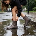 thumbnail image 6 of Orangide Unisex Silicone Rain Shoe Covers, Thickened Wear Resistant Waterproof Overshoes Non Slip Reusable Portable for Outdoor Walking Cycling Garden, 6 of 8