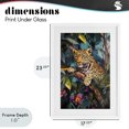 thumbnail image 4 of Stupell Industries Bohemian One The Wild Side Leopard White Framed Print Under Glass, 17 x 23, by Petals Prints Design, 4 of 8