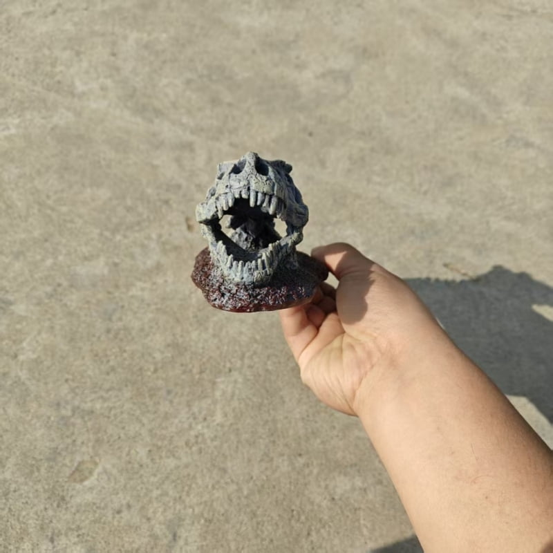 Zecic Safe Resins Dinosaurs Themed Pet Shelter Cave for Reptiles Habitat Decoration