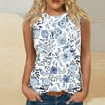thumbnail image 2 of Drses Women's Tank Tops Women's Summer Casual Fashion Comfort Printing Loose Round Neck Sleeveless Womens Summer Tops, 2 of 5