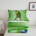 thumbnail image 5 of Parrot Comforter Set Green Sequin Fluid Art Bedding Sets Full,Crystal Diamond Bed Set Woodland Animals Duvet Set,Jungle Wildlife Bird Room Decor, 5 of 7