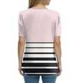 thumbnail image 4 of NAMTYQX Basic Tees for Women Short Sleeve Crewneck Fashion Relaxed Fit Womens Graphic T Shirts Pink Size L, 4 of 5