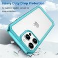 thumbnail image 5 of Feishell Clear Case for iPhone 13 Pro 6.1 inch,Shockproof Hybrid Soft TPU Bumper Anti-Scratch Hard Acrylic Back Transparent Slim Phone Case Cover for iPhone 13 Pro,Skyblue, 5 of 8