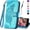 Blue, variant on Wallet Case for iPhone SE 2020/SE 2022/iPhone 8/iPhone 7,Women Butterfly Embossed PU Leather Kickstand Credit Card Holder Slots Wrist Strap Flip Folio Cover for iPhone 7/8/SE 2nd/SE 3rd Gen (Black)