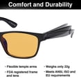 thumbnail image 3 of GAMMA RAY 900 Better Sleep Night Time Screen Glasses Blue Light Blocking Orange Lens for Computer Gaming TV Screen Viewing - Choose Your Magnification, 3 of 8