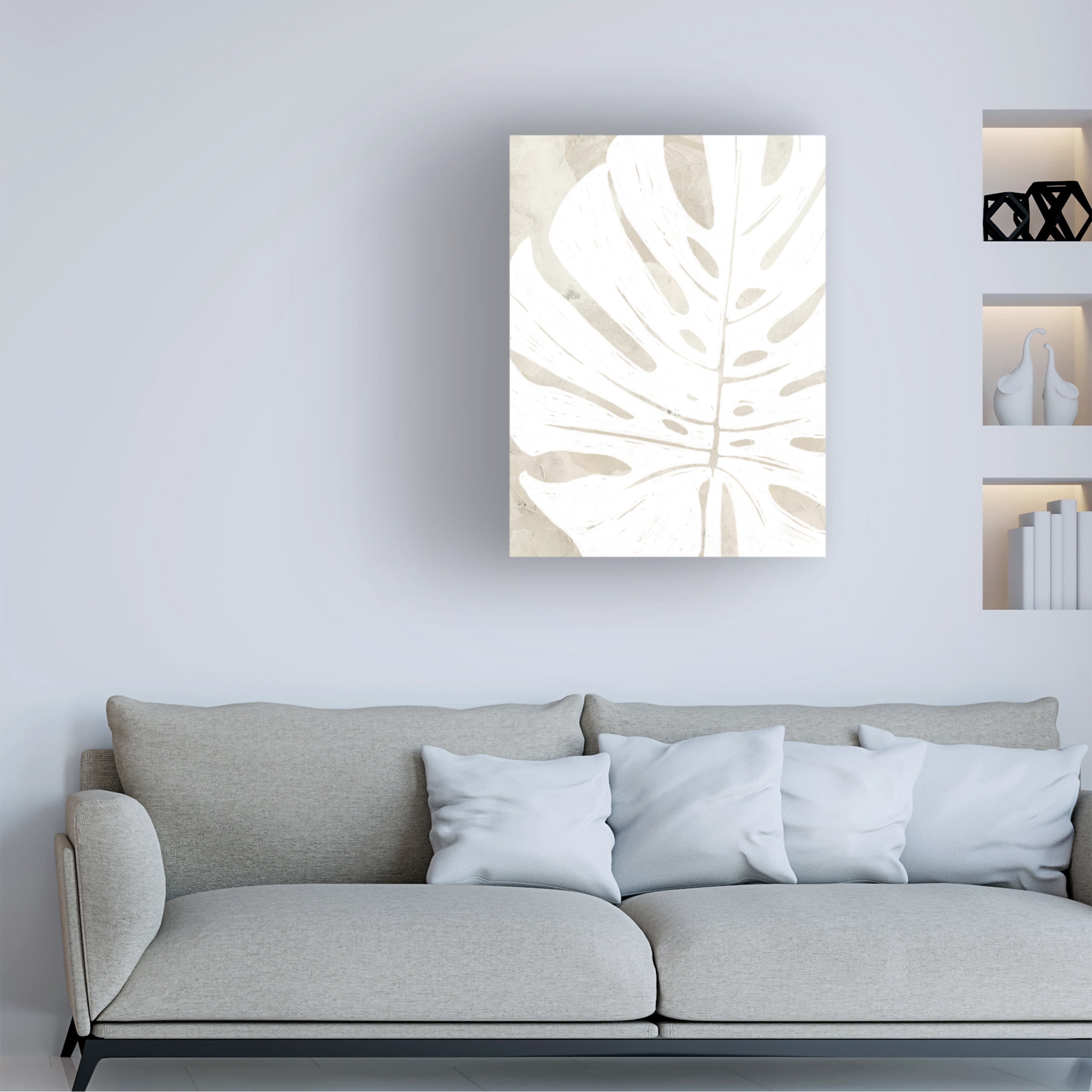 June Erica Vess 'Linen Tropical Silhouette I' Canvas Art