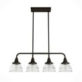 thumbnail image 2 of Hunter - Cypress Grove 4-light Onyx Bengal, Large Chandelier, Dimmable, Transitional Style, Linear Shaped, for Bedrooms, Dining, Living Rooms - 19185, 2 of 10