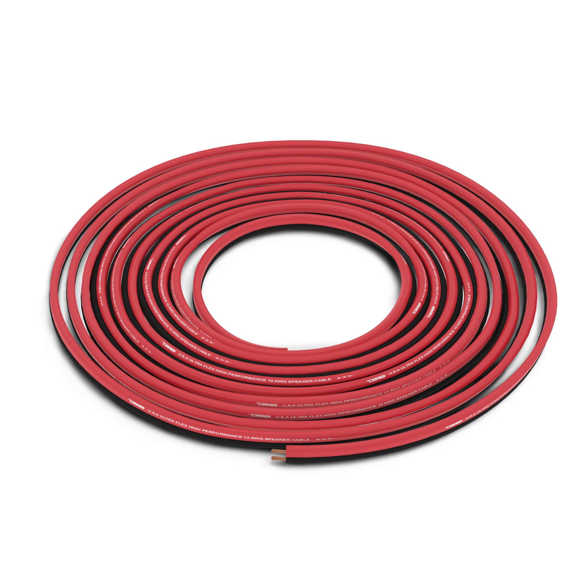 500 Ft 12 Gauge AWG Speaker Wire Car Audio 500' Black Red Zip Wire DS18 Spool