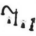 thumbnail image 2 of Elements Of Design Eb1795px New Orleans Double Handle 8" To 14" Widespread Kitchen Faucet, 2 of 2