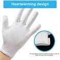 thumbnail image 5 of 5Pair Cotton Gloves for Dry Hand Moisturizing,Cosmetic Eczema Hand Spa and Coin Jewelry Inspection,Checking Gloves,Serving Gloves Stretchable Lining Gloves,Moisturizing Gloves(White), 5 of 6