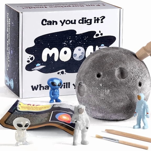 Piano Potato Alien Moon Dig Kit Moon Excavation Set Glow-in-the-Dark Space Archaeology STEM Kit for Kids Ages 6-12